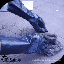 SRSAFETY Beste längere pvc tauchte Handschuhe / PVC Handschuh Punkt Maschine